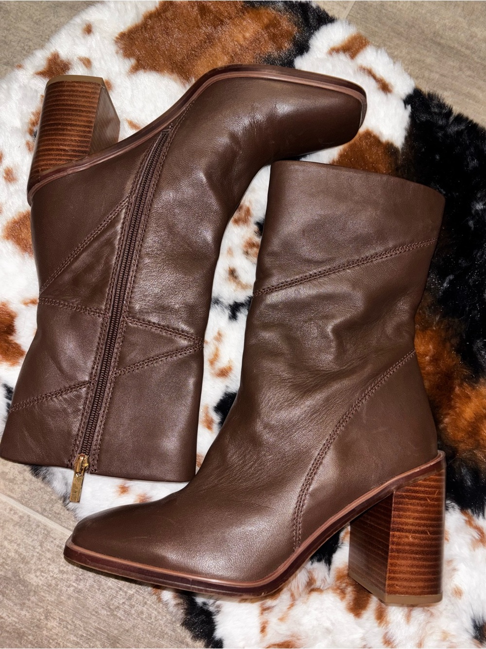 Franco Sarto Stevie Side Zip Ankle Boots - Picture 3 of 11